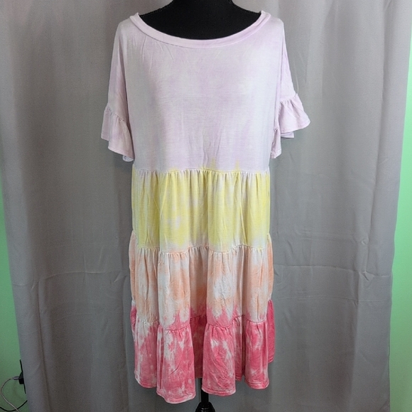 1.4.3. Story by Line Up Multicolor Tiered Midi Dress - Picture 1 of 6